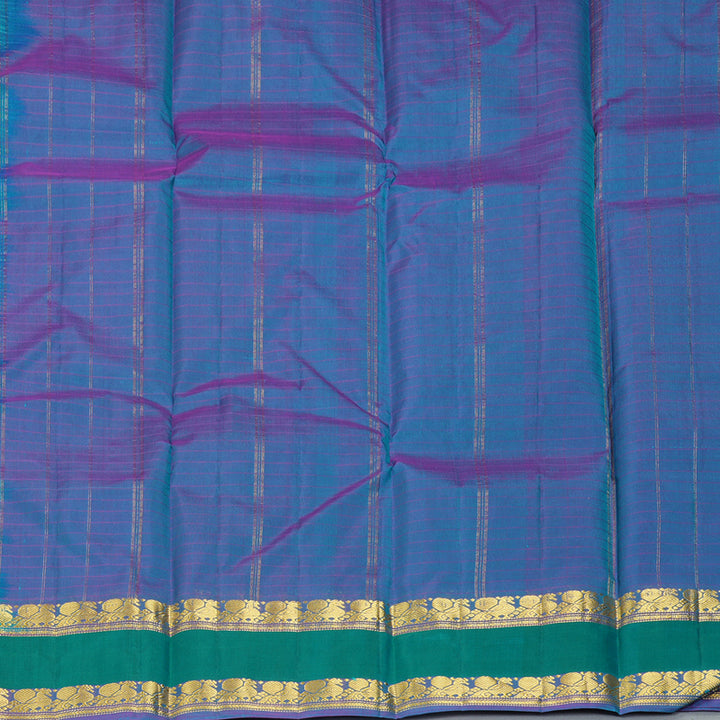 Hayagrivas Handloom Bright Teal Kanjivaram Silk Saree KBF206E1-33