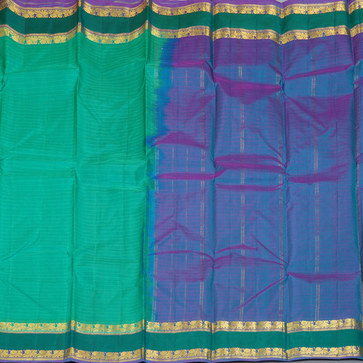 Hayagrivas Handloom Bright Teal Kanjivaram Silk Saree KBF206E1-33