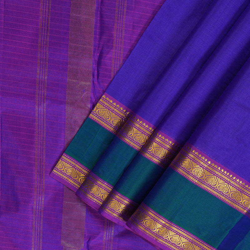 Hayagrivas Handloom Voilet Kanjivaram Silk Saree with Purple Border KBF206E1-35