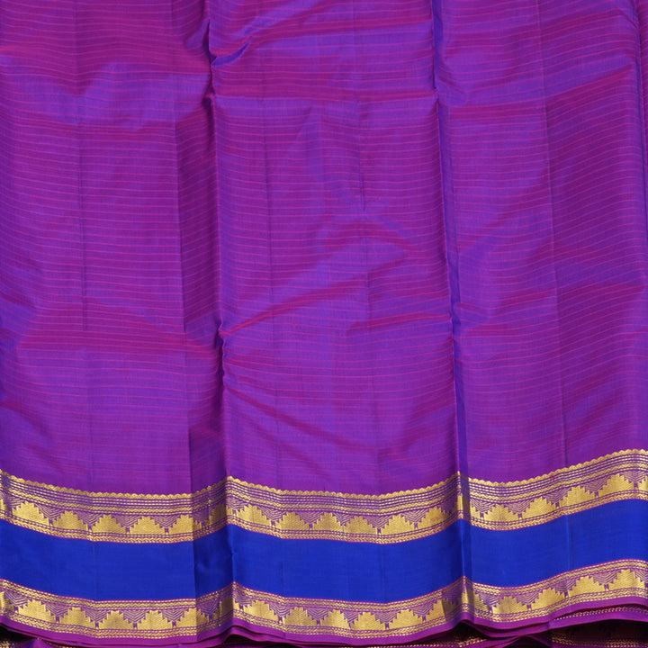 Hayagrivas Handloom Peacock Blue Kanjivaram Silk Saree KBF206E1-4