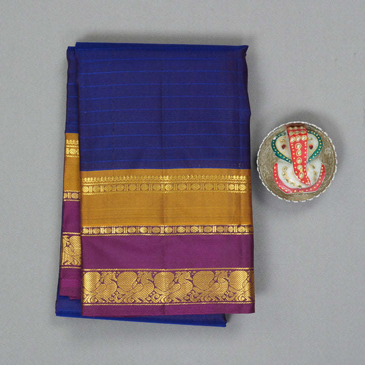 Hayagrivas Handloom Royal Blue Kanjivaram Silk Saree KBF206E1-40