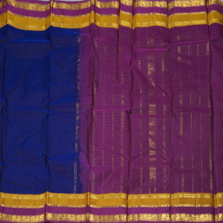 Hayagrivas Handloom Royal Blue Kanjivaram Silk Saree KBF206E1-40