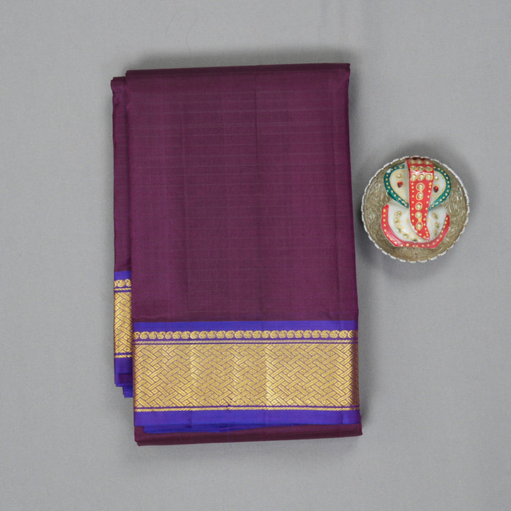 Hayagrivas Handloom Plum Purple Kanjivaram Silk Saree KBF206E1-42
