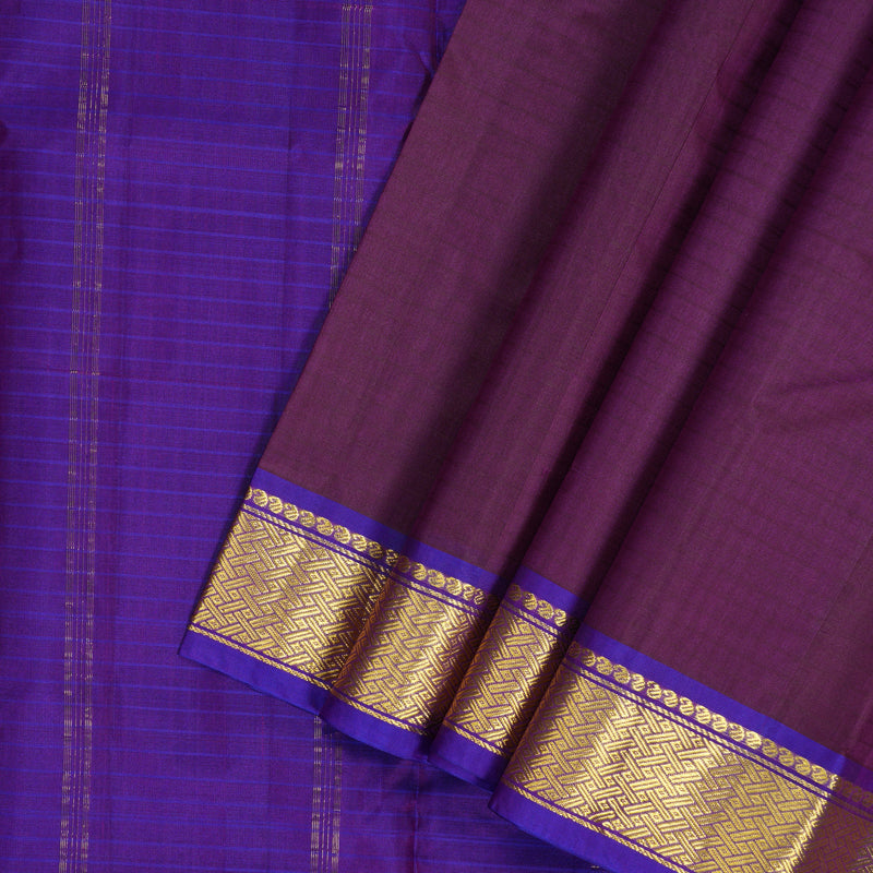 Hayagrivas Handloom Plum Purple Kanjivaram Silk Saree KBF206E1-42