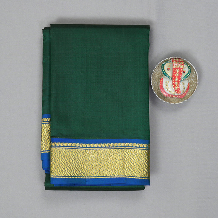 Hayagrivas Handloom Bottle Green Kanjivaram Silk Saree KBF206E1-44