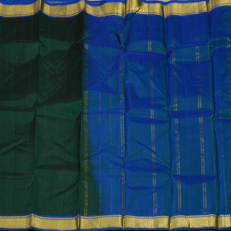 Hayagrivas Handloom Bottle Green Kanjivaram Silk Saree KBF206E1-44