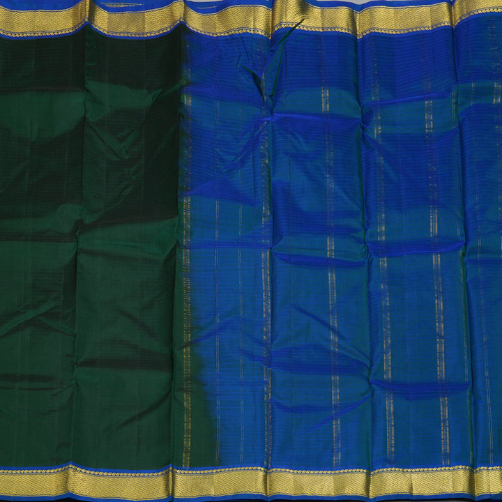 Hayagrivas Handloom Bottle Green Kanjivaram Silk Saree KBF206E1-44