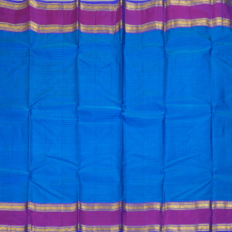 Hayagrivas Handloom Ananda Blue Kanjivaram Silk Saree KBF206E1-45