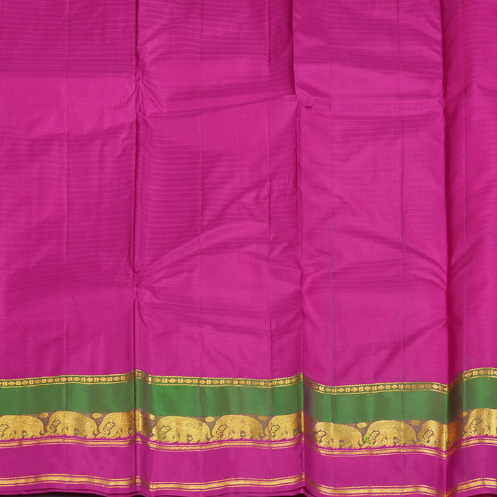 Hayagrivas Handloom Orangish-Pink Kanjivaram Silk Saree KBF206E1-46