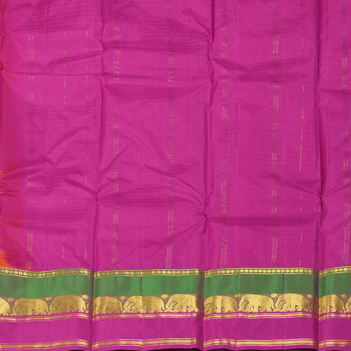 Hayagrivas Handloom Orangish-Pink Kanjivaram Silk Saree KBF206E1-46