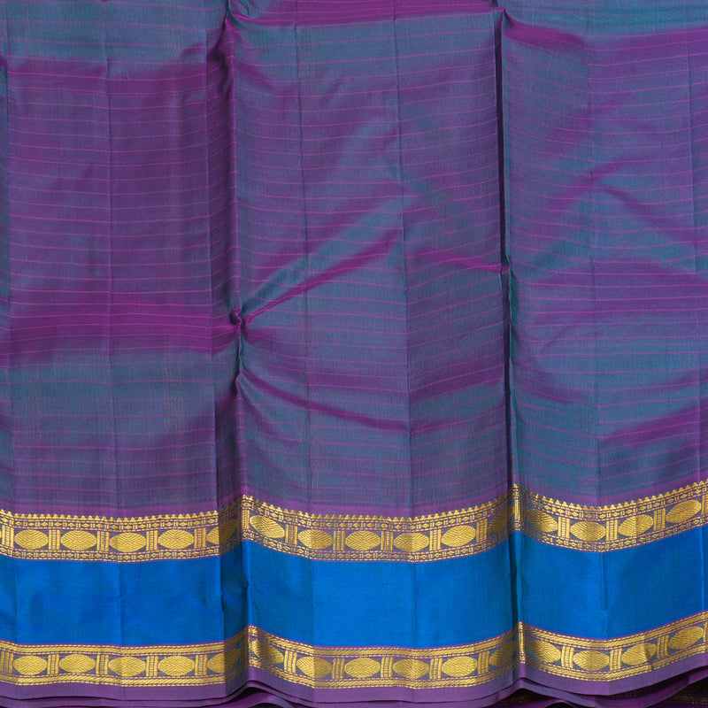 Hayagrivas Handloom Teal Green Kanjivaram Silk Saree KBF206E1-48