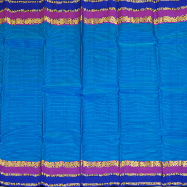 Hayagrivas Handloom Sky Blue Kanjivaram Silk Saree KBF206E1-49