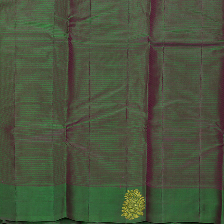 Hayagrivas Handloom Purple Kanjivaram Silk Saree with Manthalir Green Border KBF196E1-5