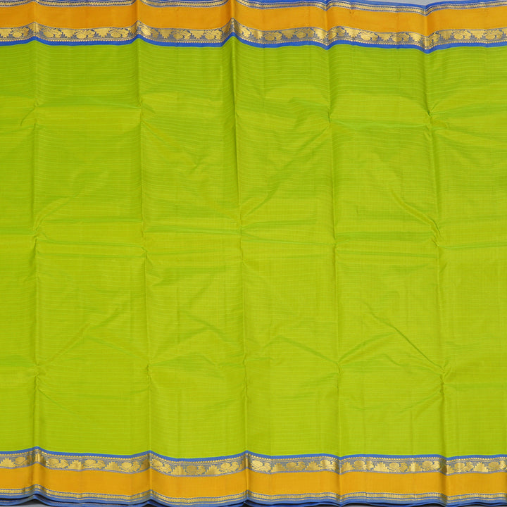 Hayagrivas Handloom Lime Green Kanjivaram Silk Saree KBF206E1-5