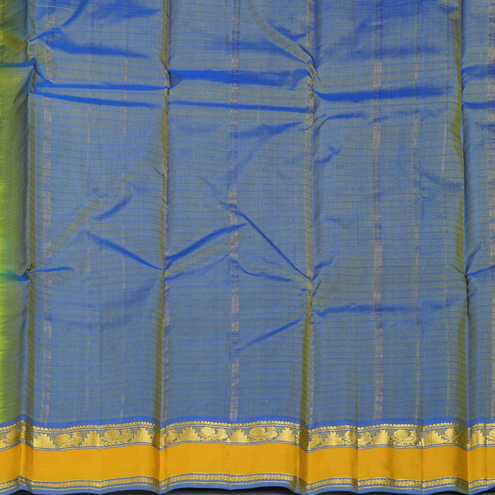 Hayagrivas Handloom Lime Green Kanjivaram Silk Saree KBF206E1-5