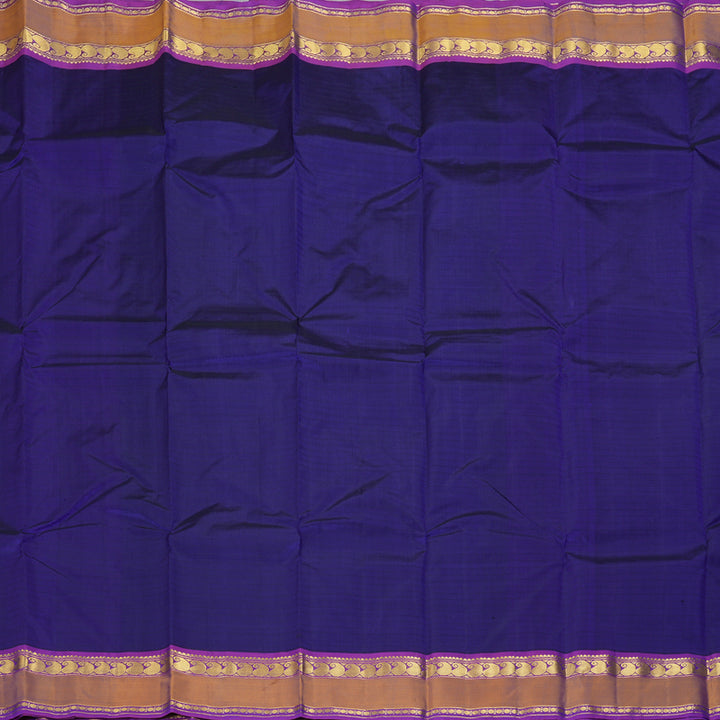 Hayagrivas Handloom Royal Blue Kanjivaram Silk Saree with Voilet Border KBF206E1-54