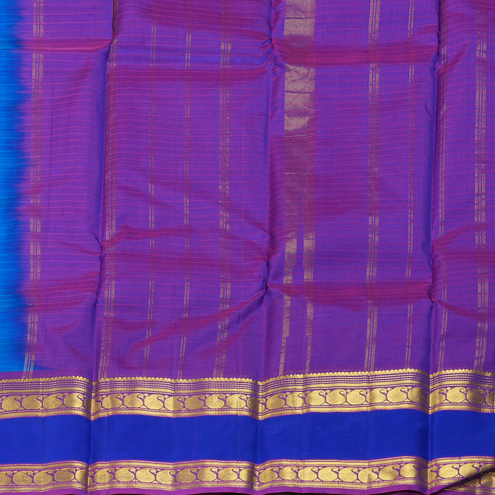 Hayagrivas Handloom Sky Blue Kanjivaram Silk Saree KBF206E1-56