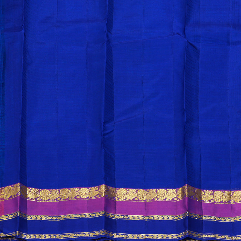 Hayagrivas Handloom MS Blue Kanjivaram Silk Saree with Royal Blue Border KBF206E1-59