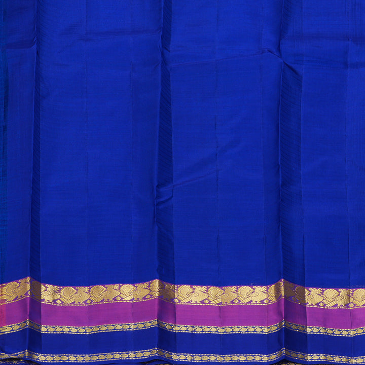 Hayagrivas Handloom MS Blue Kanjivaram Silk Saree with Royal Blue Border KBF206E1-59