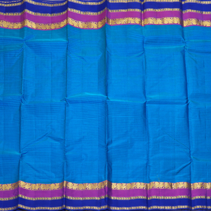 Hayagrivas Handloom MS Blue Kanjivaram Silk Saree with Royal Blue Border KBF206E1-59