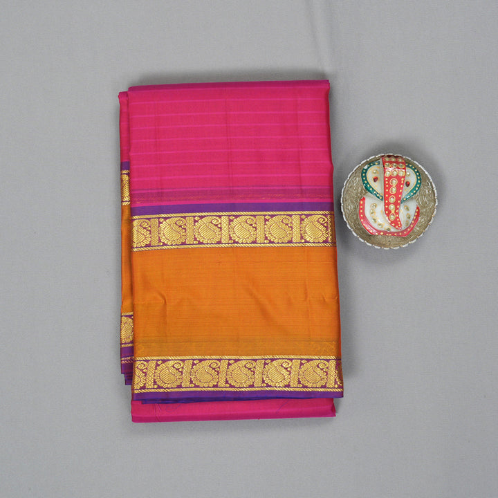 Hayagrivas Handloom Pink Kanjivaram Silk Saree KBF206E1-62