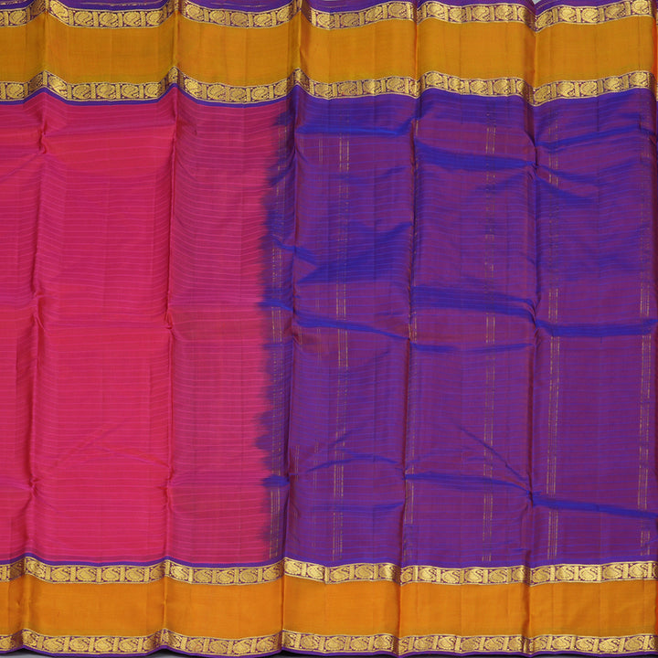 Hayagrivas Handloom Pink Kanjivaram Silk Saree KBF206E1-62