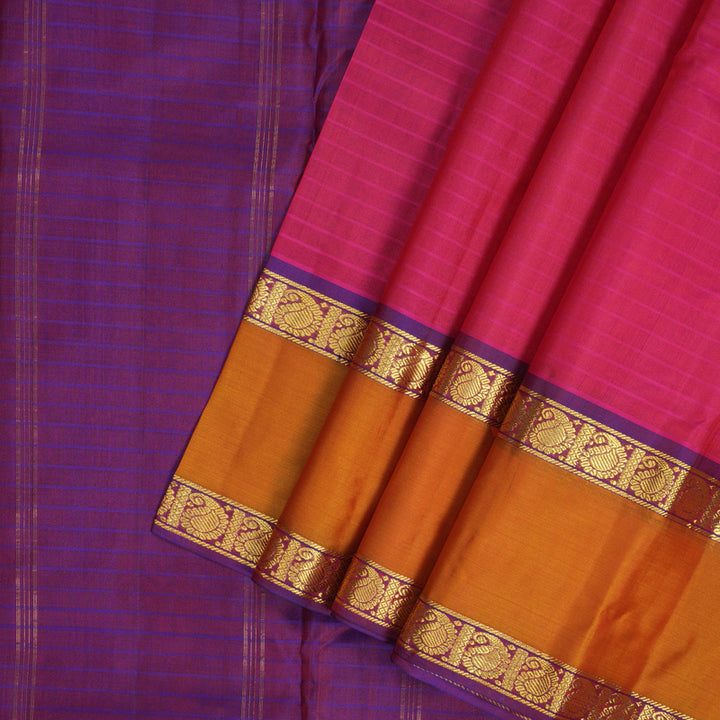 Hayagrivas Handloom Pink Kanjivaram Silk Saree KBF206E1-62