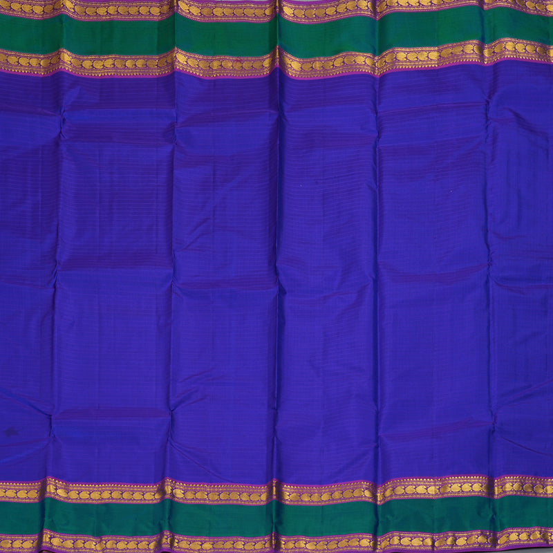 Hayagrivas Handloom Purplish-Blue Kanjivaram Silk Saree KBF206E1-63