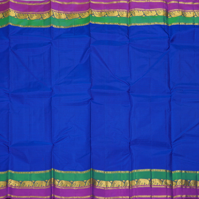 Hayagrivas Handloom Royal Blue Kanjivaram Silk Saree with Purple Border KBF206E1-70