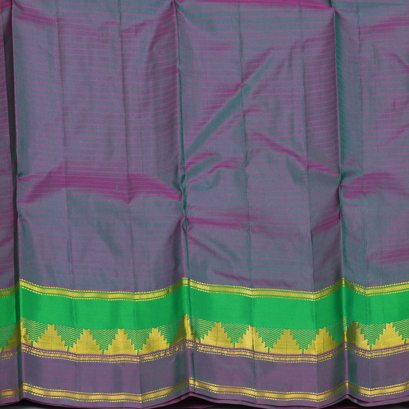 Hayagrivas Handloom Blue-Green Kanjivaram Silk Saree KBF206E1-71