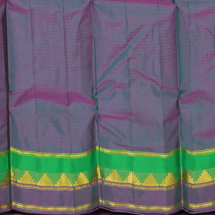 Hayagrivas Handloom Blue-Green Kanjivaram Silk Saree KBF206E1-71