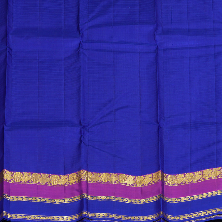 Hayagrivas Handloom Purplish-Blue Kanjivaram Silk Saree KBF206E1-72