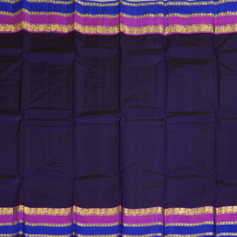 Hayagrivas Handloom Purplish-Blue Kanjivaram Silk Saree KBF206E1-72