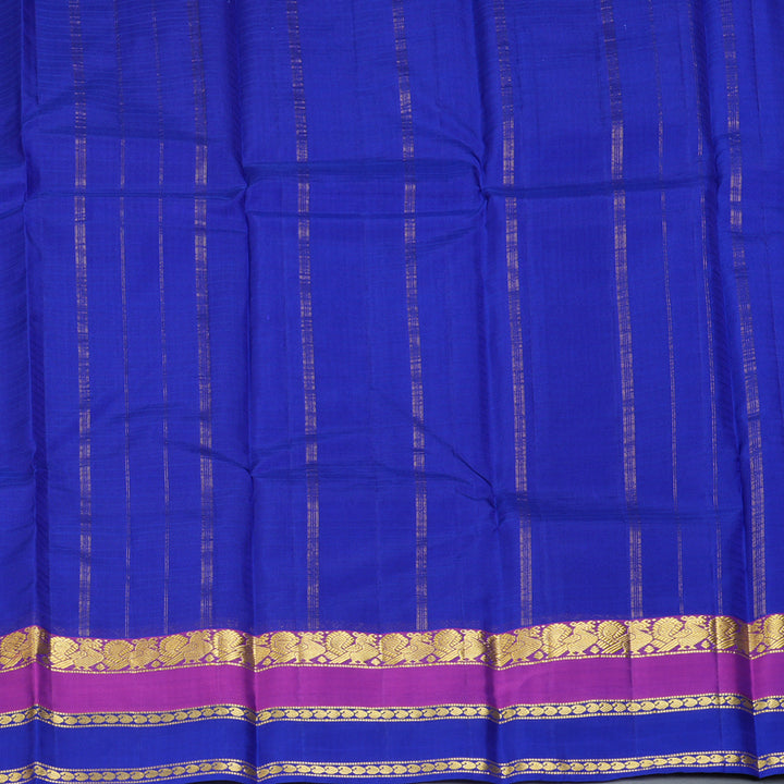 Hayagrivas Handloom Purplish-Blue Kanjivaram Silk Saree KBF206E1-72
