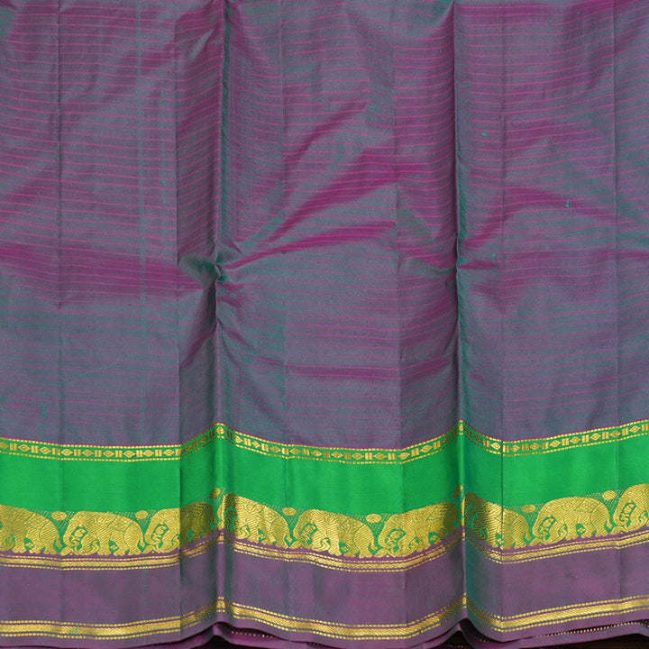 Hayagrivas Handloom Bright Teal Kanjivaram Silk Saree KBF206E1-73