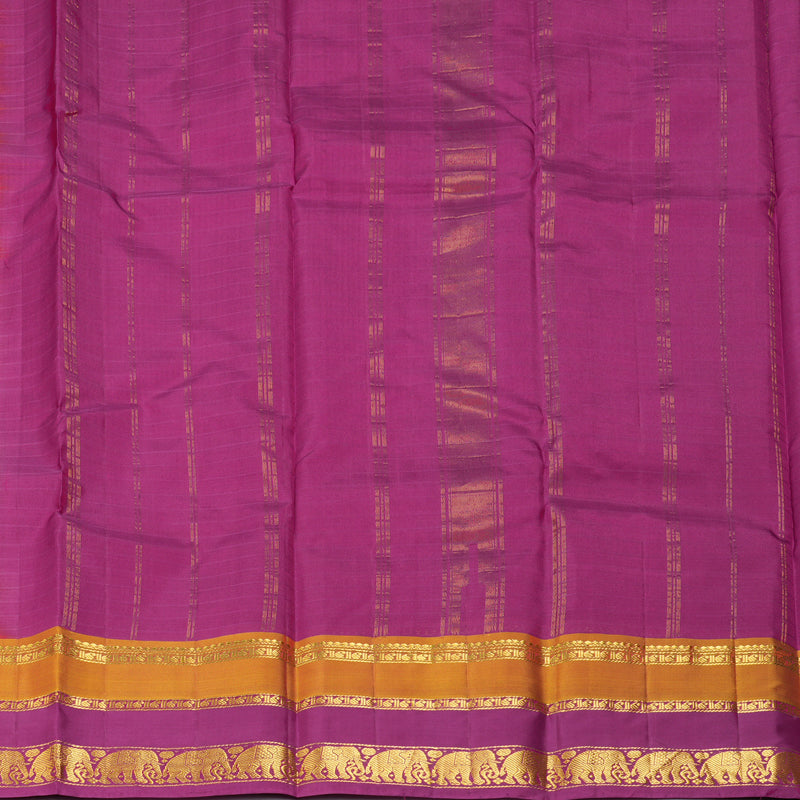 Hayagrivas Handloom Orangish-Pink Kanjivaram Silk Saree KBF206E1-75