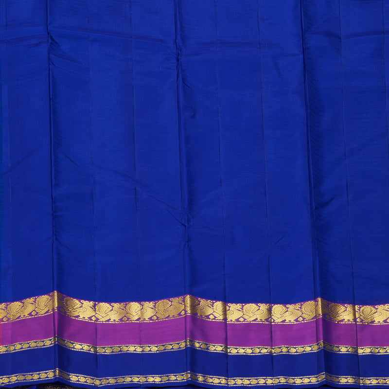 Hayagrivas Handloom MS Blue Kanjivaram Silk Saree with Royal Blue Border KBF206E1-79