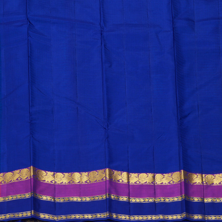 Hayagrivas Handloom MS Blue Kanjivaram Silk Saree with Royal Blue Border KBF206E1-79