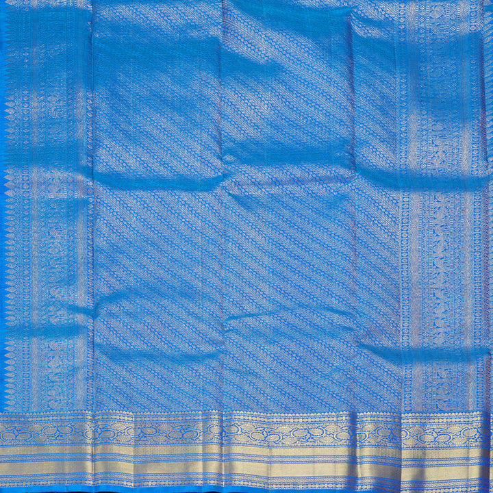 Hayagrivas Handloom Purple Kanjivaram Silk Saree with Anantha Blue Border KBF207E1-2