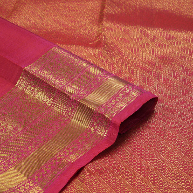 Hayagrivas Handloom Pink Kanjivaram Silk Saree KBF207E1-7