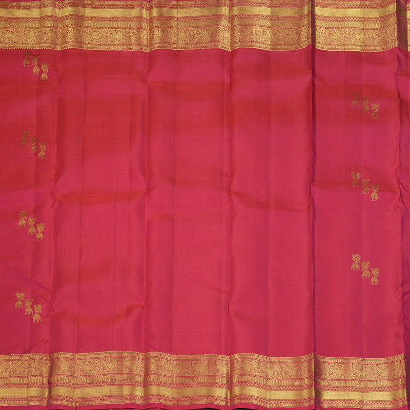 Hayagrivas Handloom Pink Kanjivaram Silk Saree KBF207E1-7