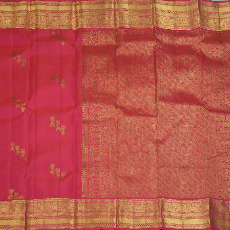 Hayagrivas Handloom Pink Kanjivaram Silk Saree KBF207E1-7
