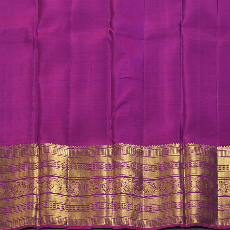 Hayagrivas Handloom Purple Kanjivaram Silk Saree with Magenta Border KBF207E2-11
