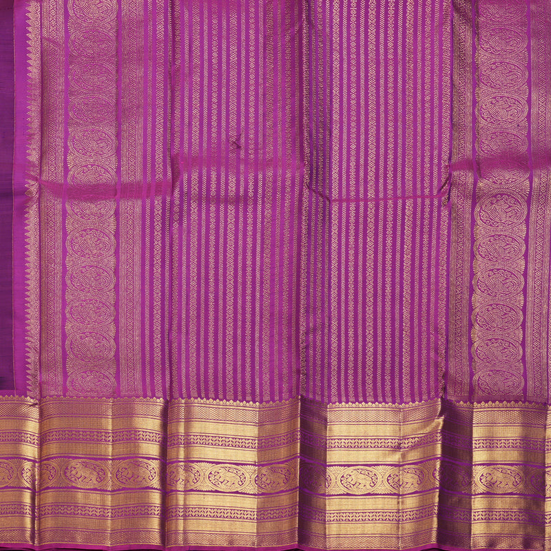 Hayagrivas Handloom Purple Kanjivaram Silk Saree with Magenta Border KBF207E2-11