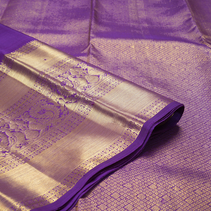 Hayagrivas Handloom Purple Kanjivaram Silk Saree KBF207E2-13