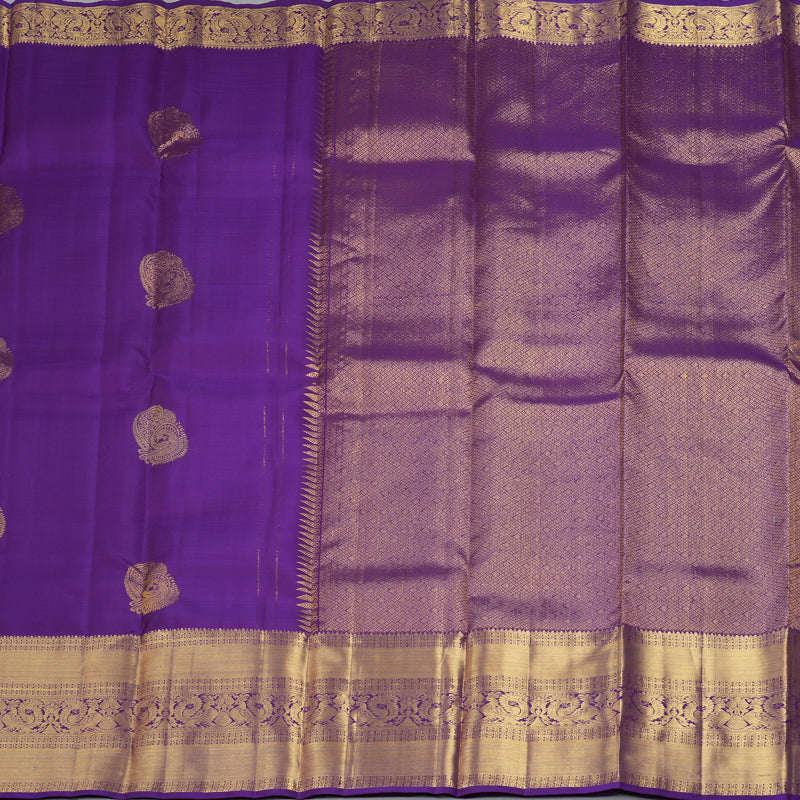 Hayagrivas Handloom Purple Kanjivaram Silk Saree KBF207E2-13