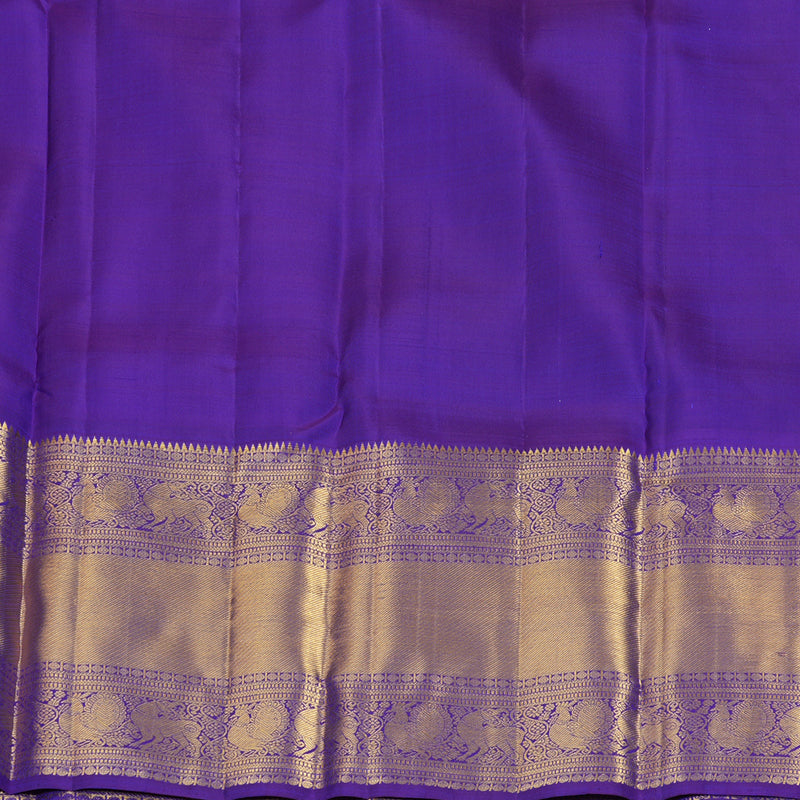 Hayagrivas Handloom Mayilkazhuthu Kanjivaram Silk Saree with Purple Border KBF207E2-2