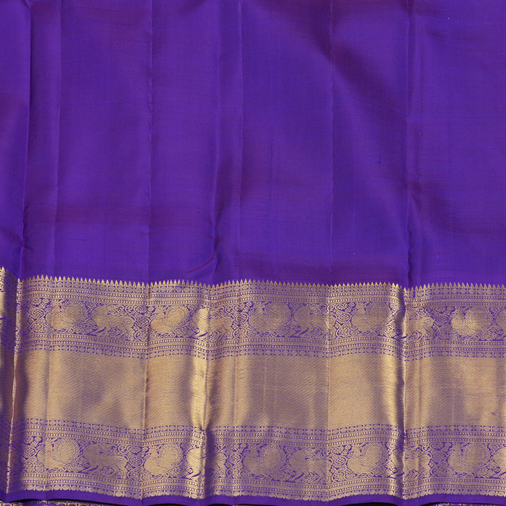 Hayagrivas Handloom Mayilkazhuthu Kanjivaram Silk Saree with Purple Border KBF207E2-2