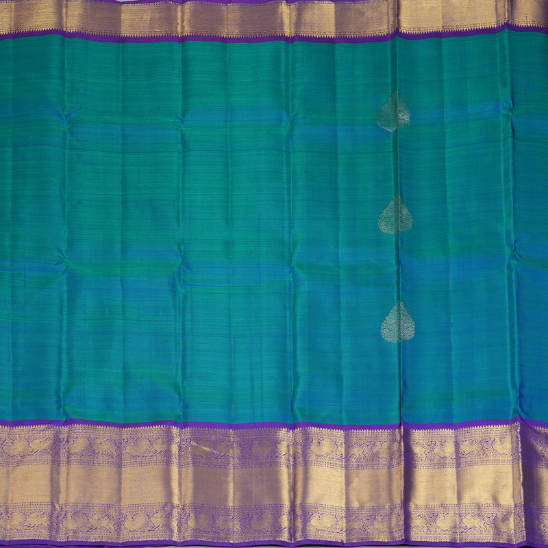Hayagrivas Handloom Mayilkazhuthu Kanjivaram Silk Saree with Purple Border KBF207E2-2
