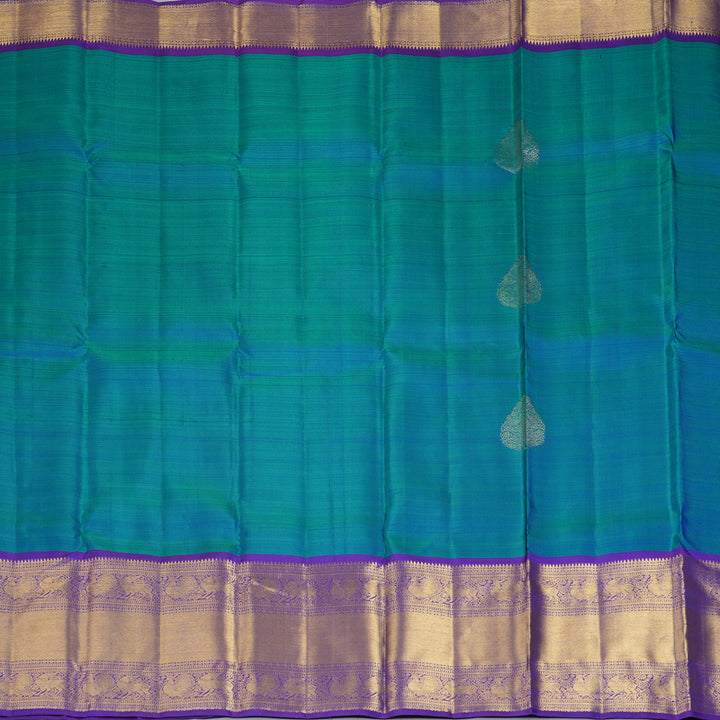 Hayagrivas Handloom Mayilkazhuthu Kanjivaram Silk Saree with Purple Border KBF207E2-2